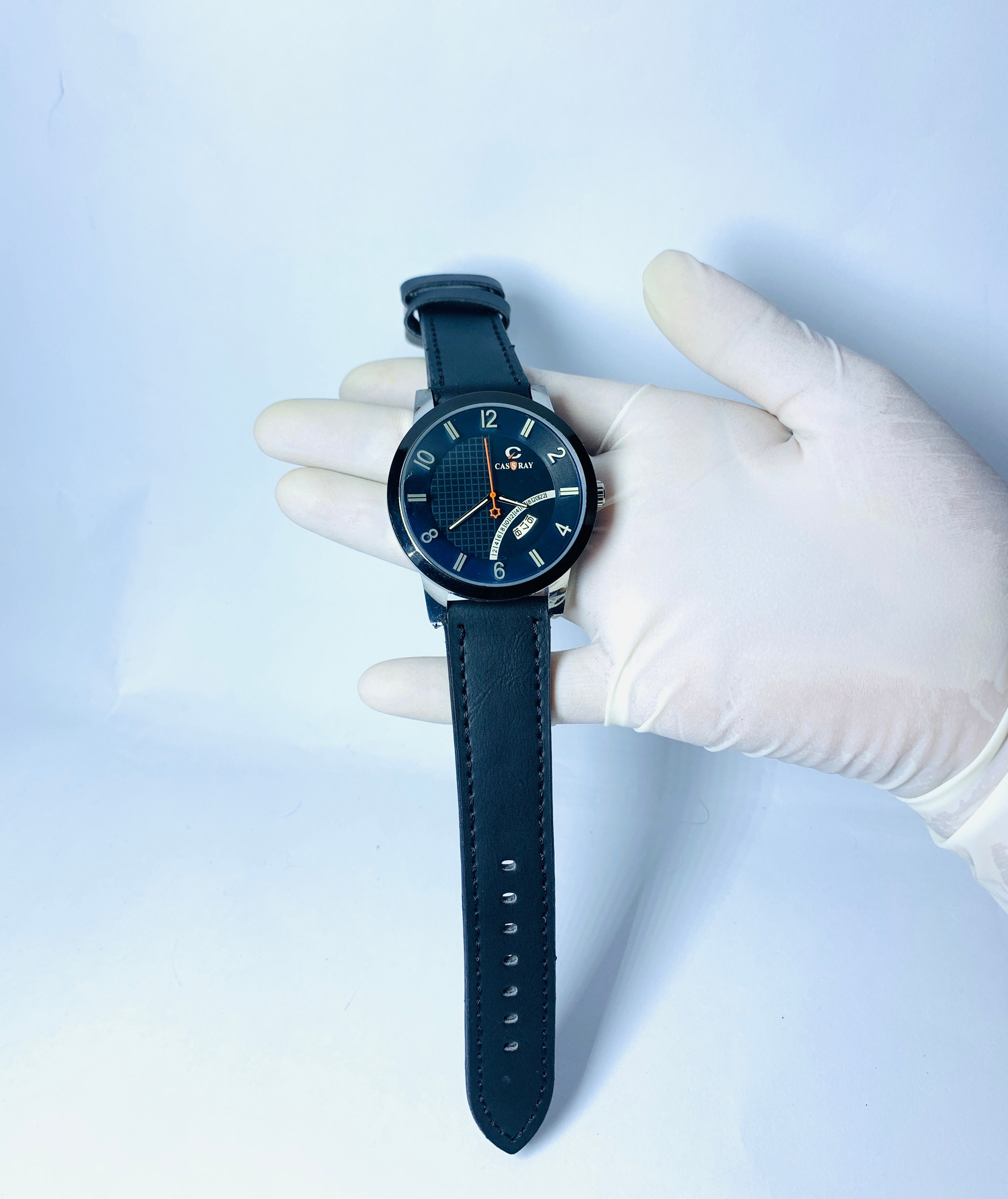 STAINLESS STEEL SILVER AND BLACK COMBINATION -TIME GHAR