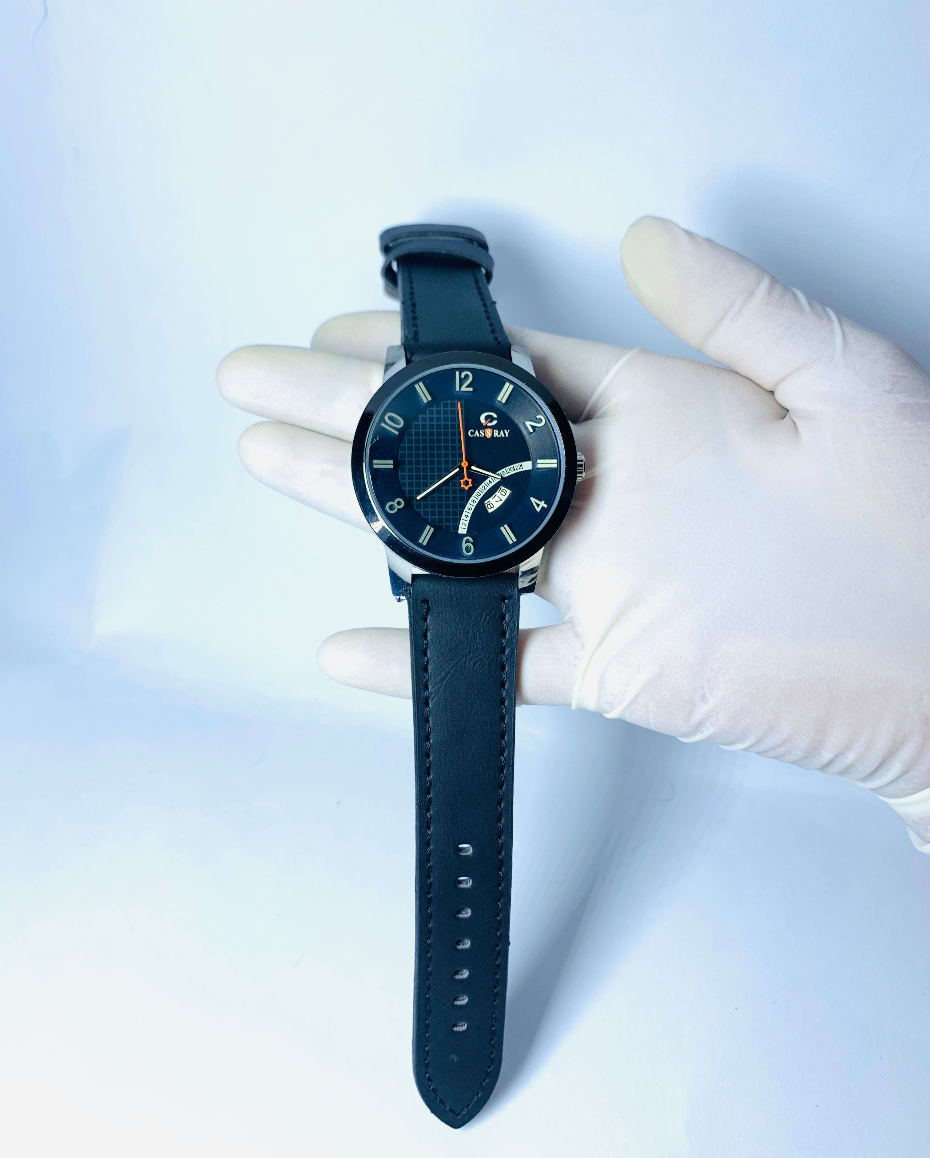 STAINLESS STEEL SILVER AND BLACK COMBINATION -TIME GHAR