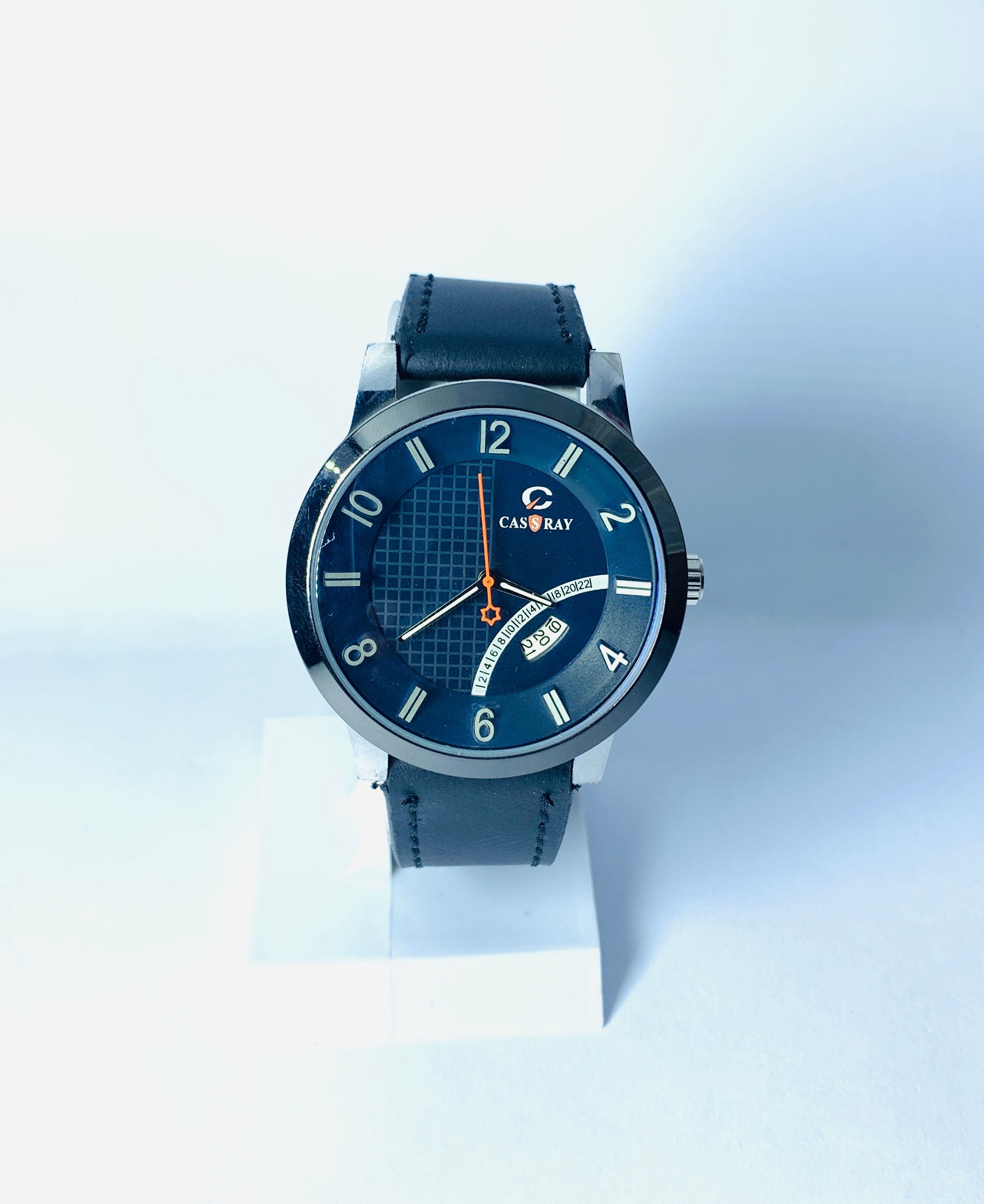 STAINLESS STEEL SILVER AND BLACK COMBINATION -TIME GHAR